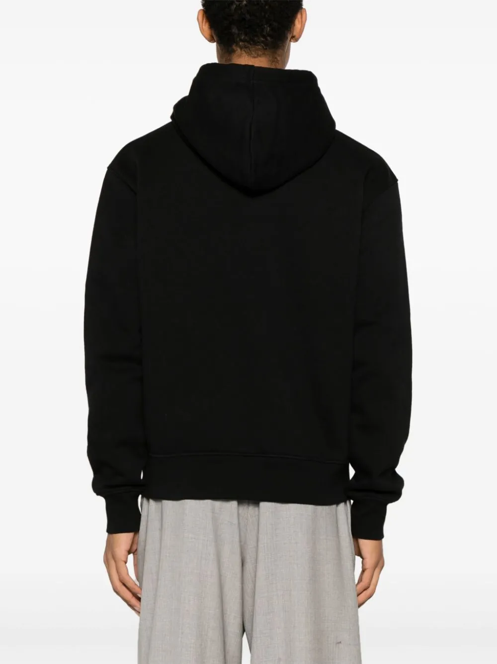 Jacquemus Hoodie noir à logo brodé