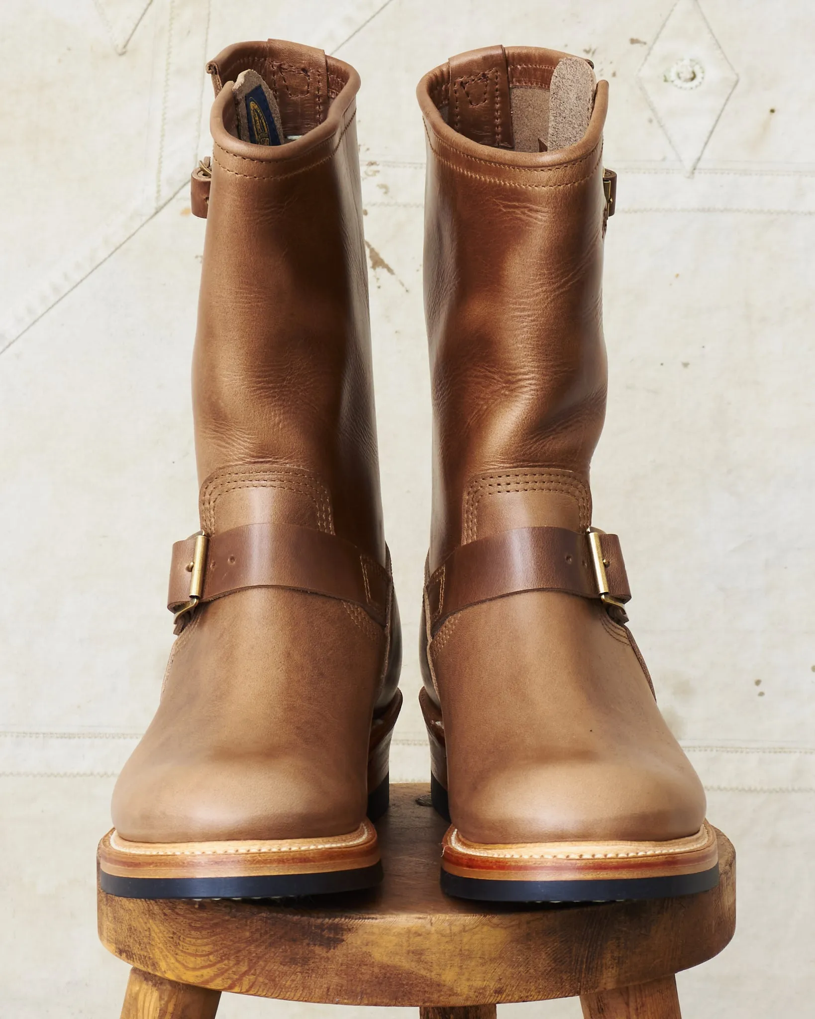 John Lofgren LK-003 Engineer Boots Horween Leather CXL Natural