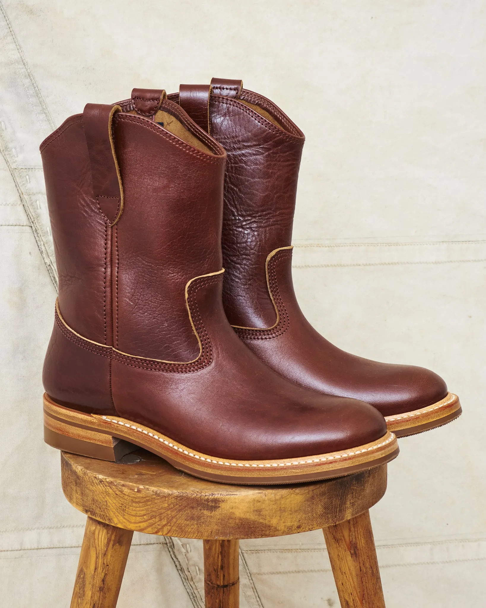 John Lofgren LK-030 Duke Roper Boots Shinki Hikaku Horsebutt Timber