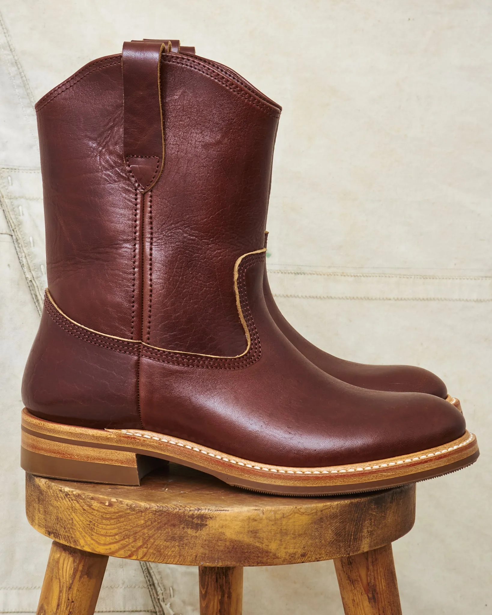 John Lofgren LK-030 Duke Roper Boots Shinki Hikaku Horsebutt Timber