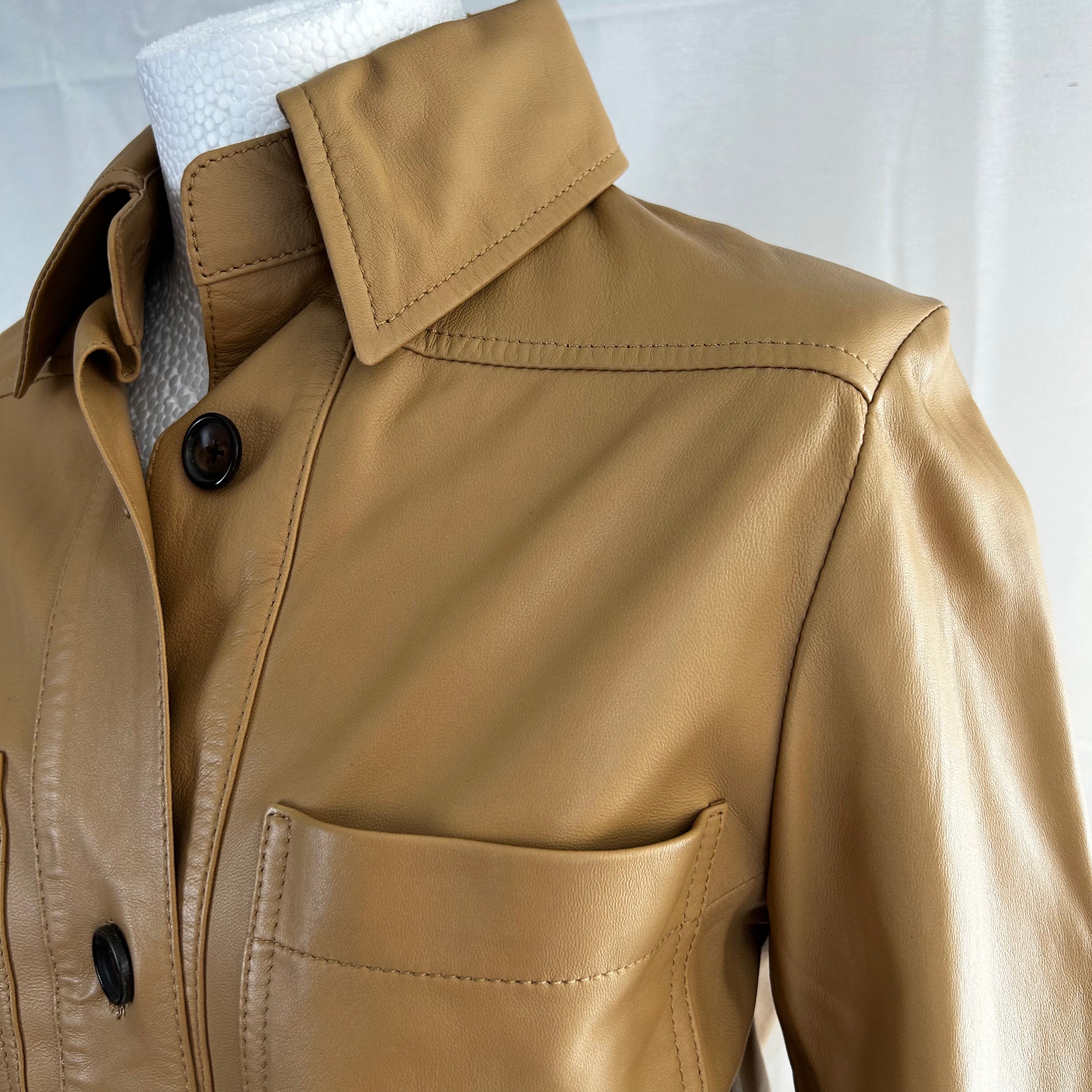 Joseph 995 Camel Leather Coen Nappa Jacket XXS/XS