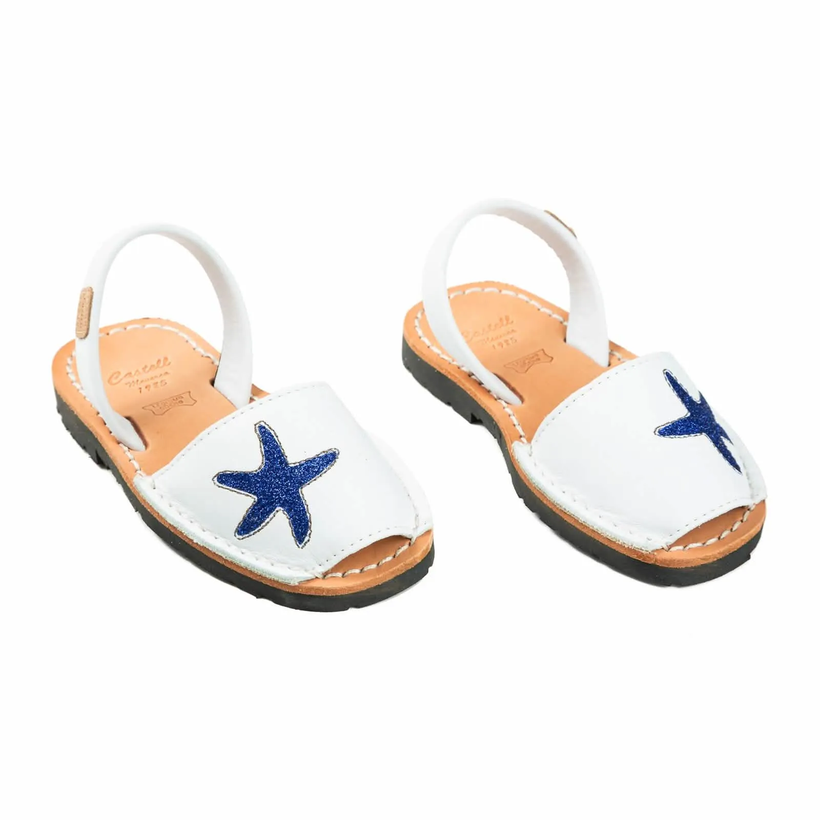 Kids' Basic Leather Menorcan Sandal With Open Toe - Iker 1929