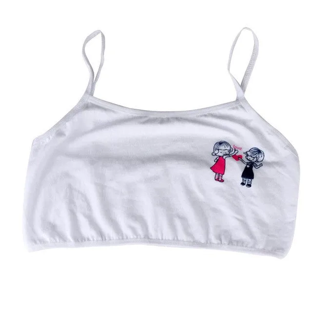 Kids Underwear For Girls Crop Top Children Underclothes Solid Vest Girl Bra Canotta Intima Donna#121 SM6