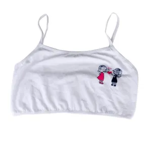 Kids Underwear For Girls Crop Top Children Underclothes Solid Vest Girl Bra Canotta Intima Donna#121 SM6