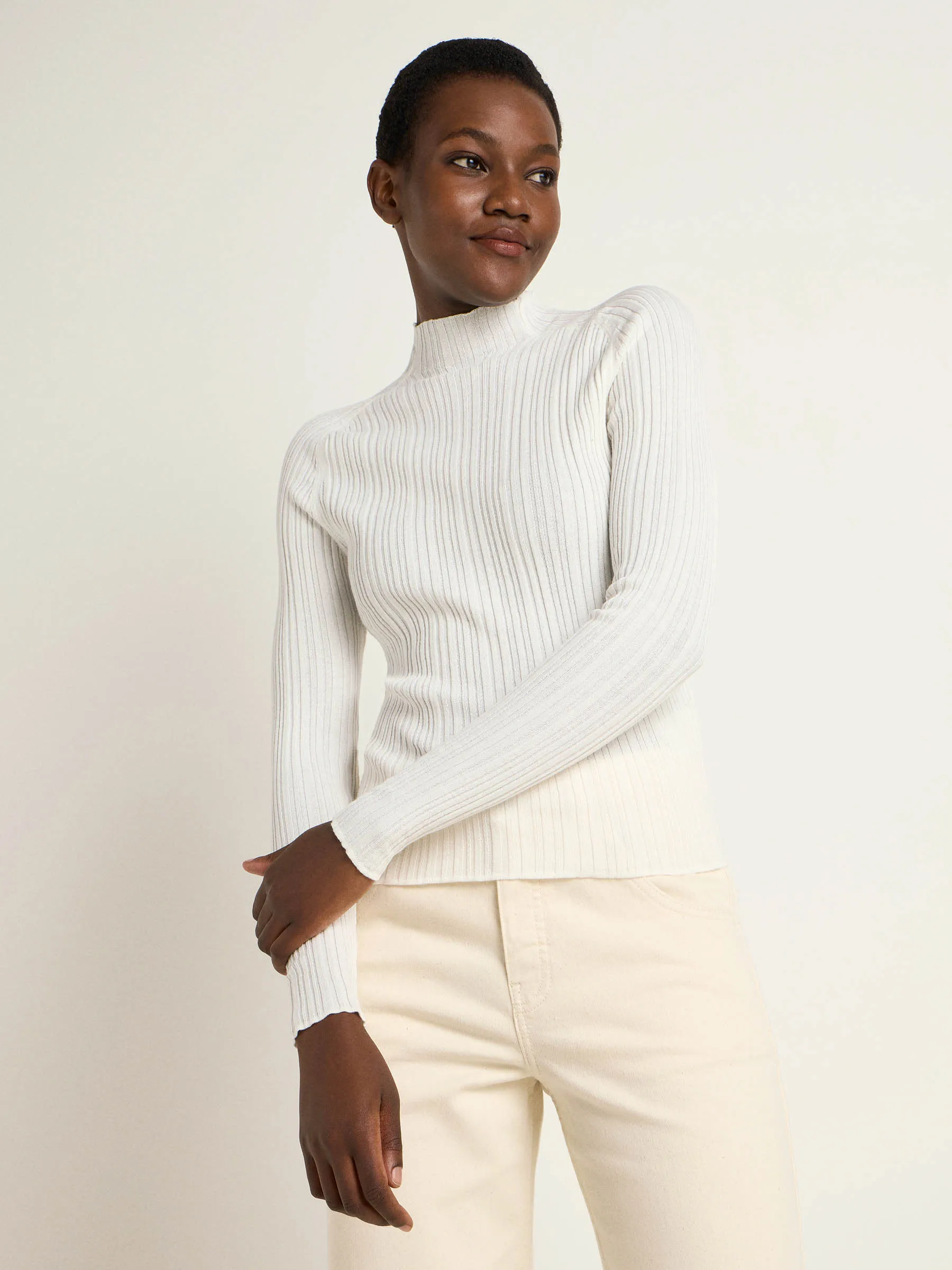 LANIUS Ribbed sweater (GOTS)