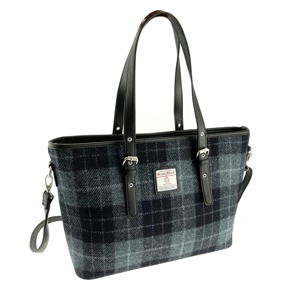 Large Tote Bag 'Spey' with Harris Tweed