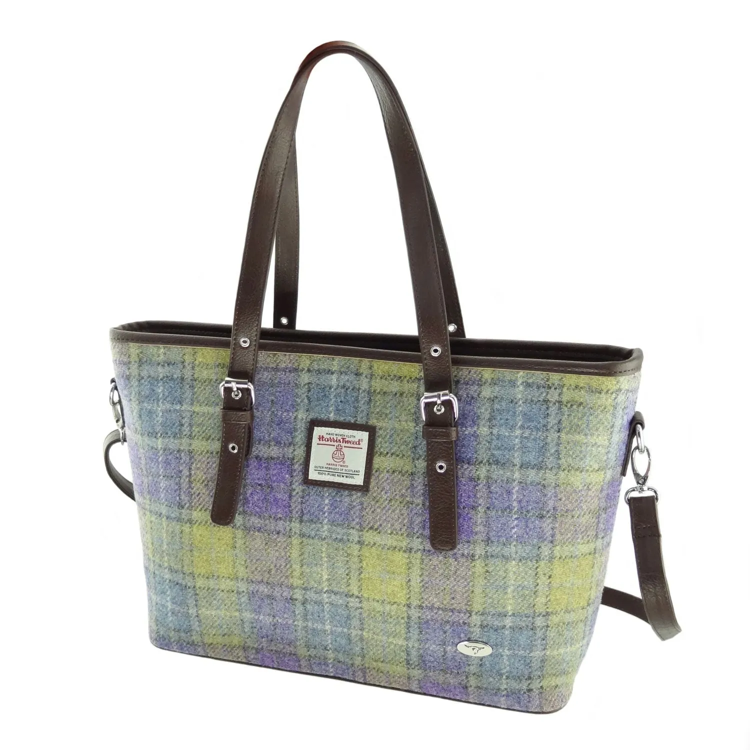 Large Tote Bag 'Spey' with Harris Tweed