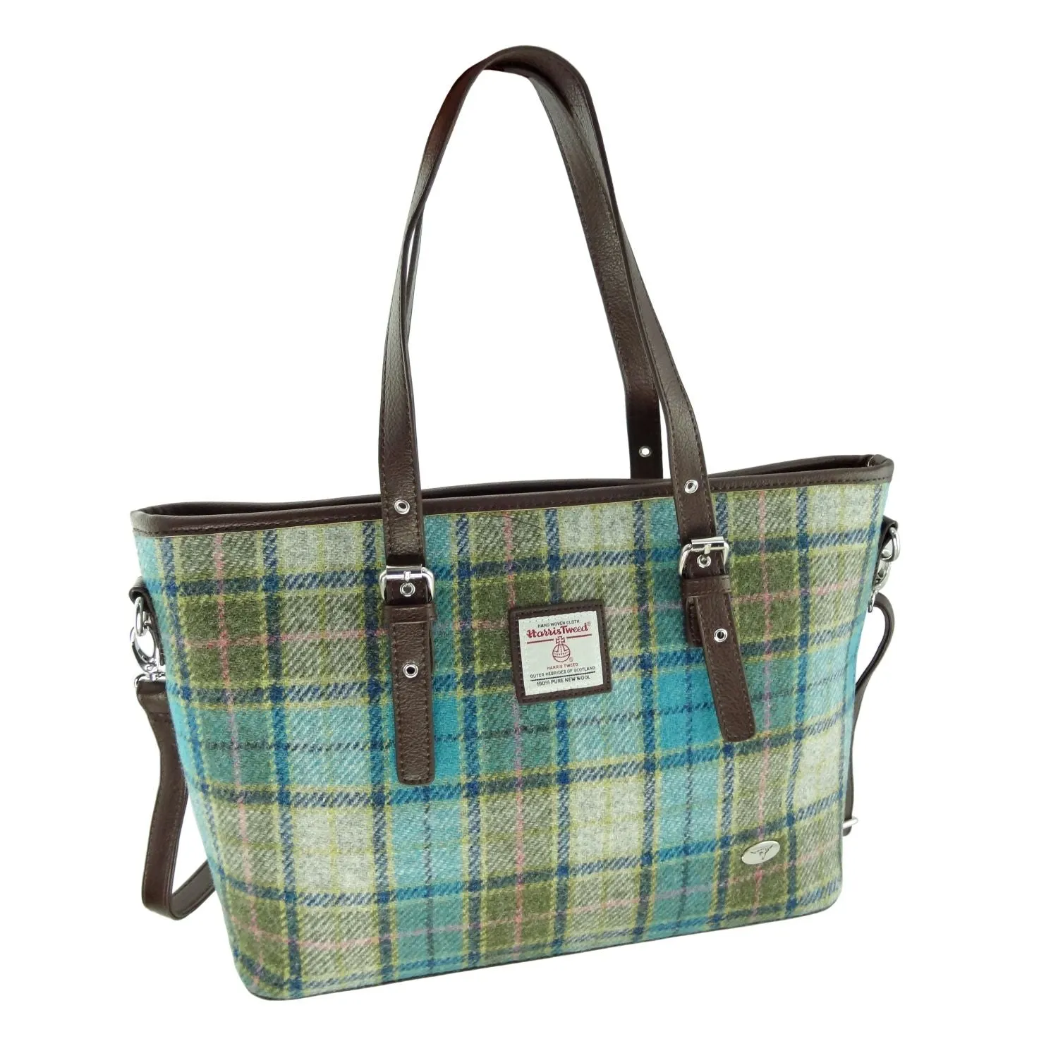 Large Tote Bag 'Spey' with Harris Tweed