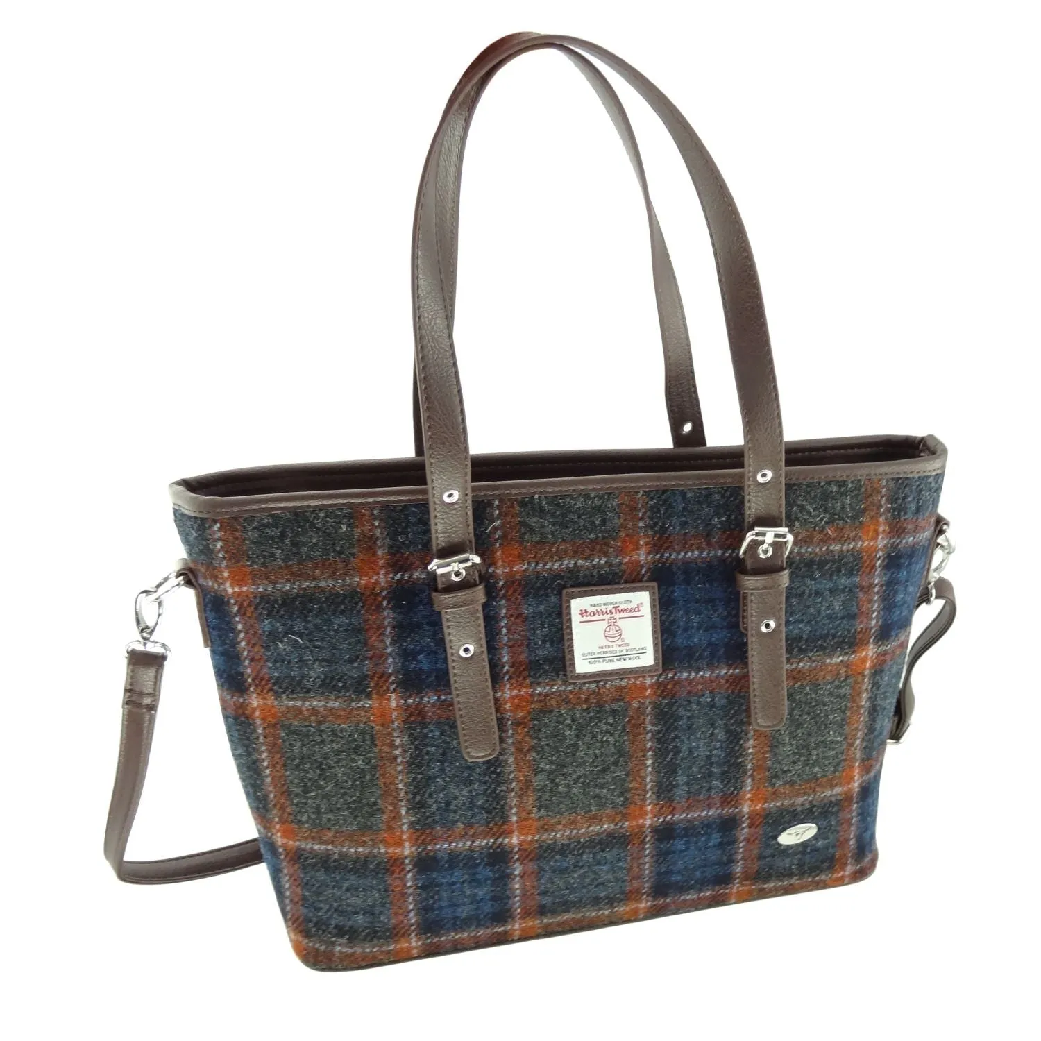 Large Tote Bag 'Spey' with Harris Tweed