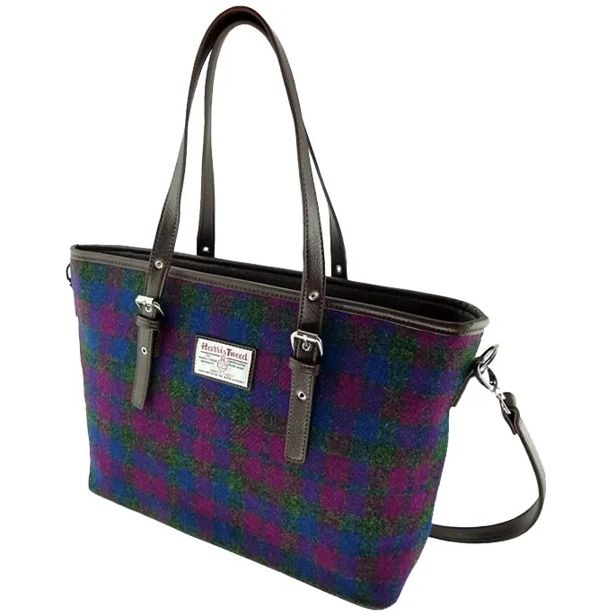 Large Tote Bag 'Spey' with Harris Tweed