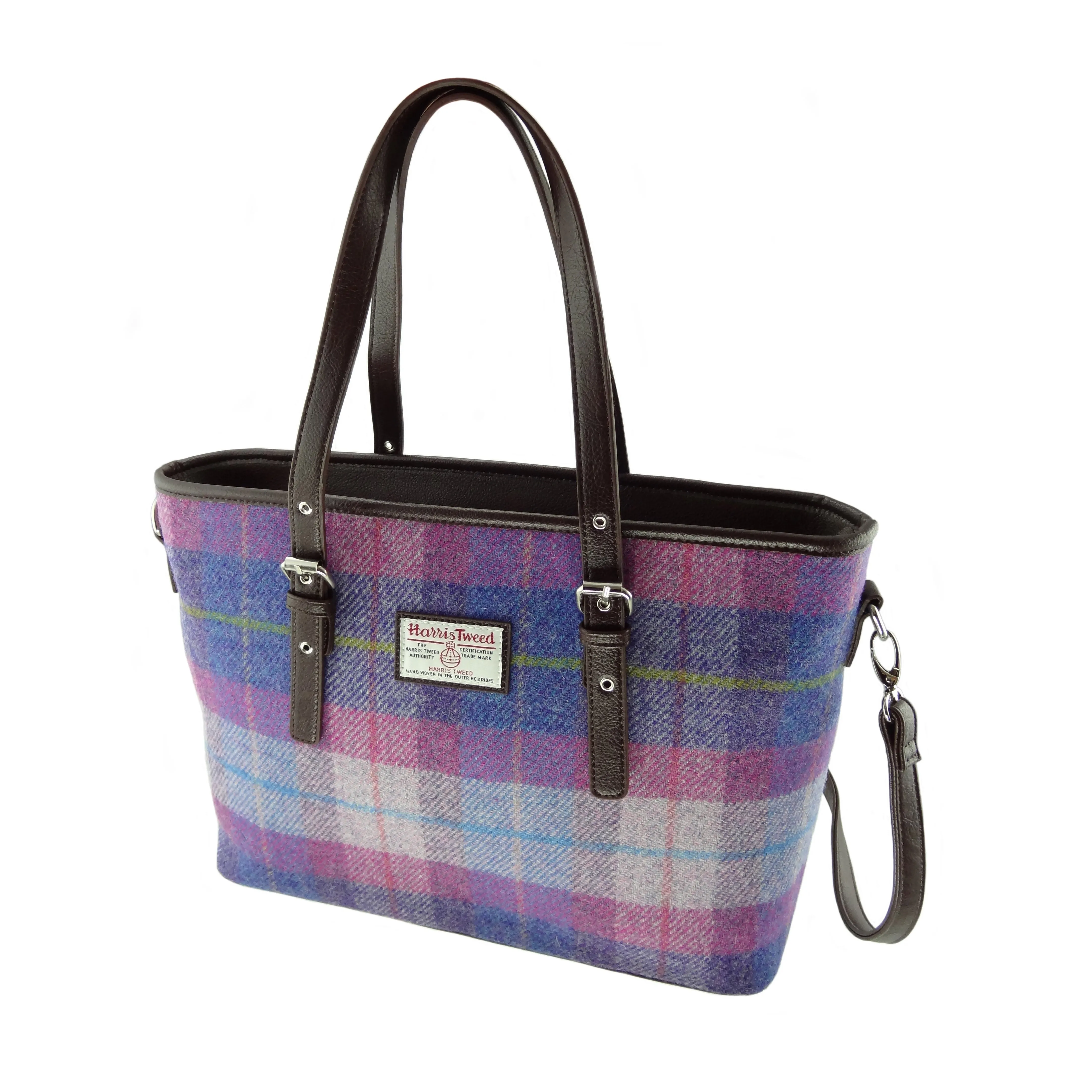 Large Tote Bag 'Spey' with Harris Tweed