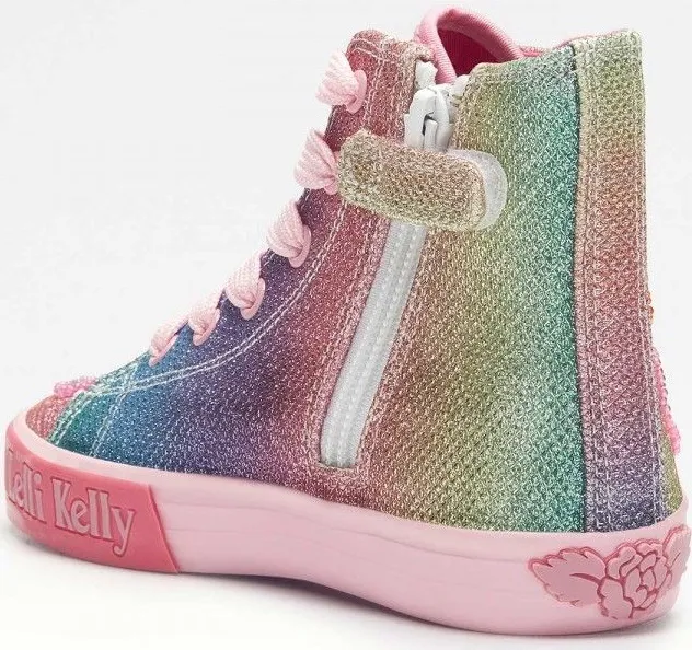 LELLI KELLY LK 1092 LEDA SHINING SWANS HI-TOP BOOTS