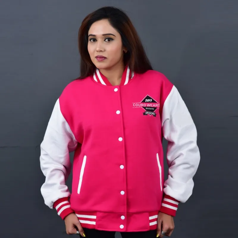 Letterman Jackets Women Pink - Couro Wears