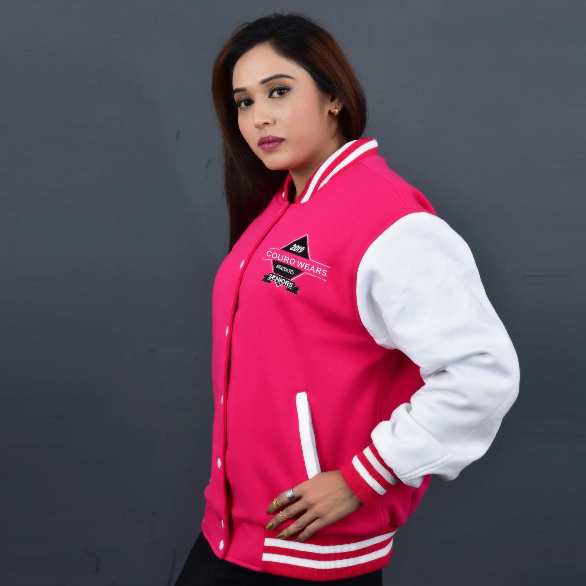 Letterman Jackets Women Pink - Couro Wears