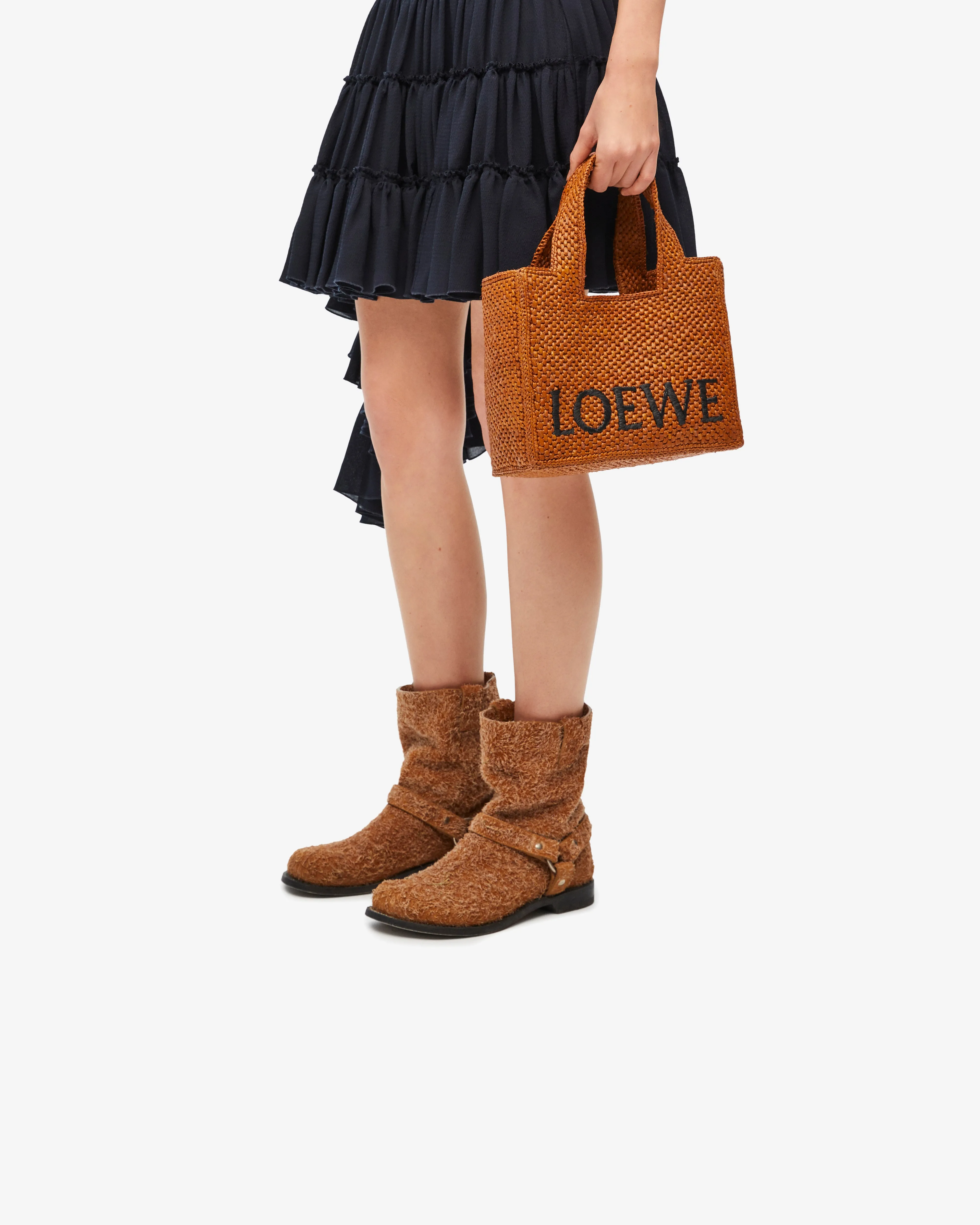 Loewe Women's Loewe Font Tote Small Bag  Honey Gold