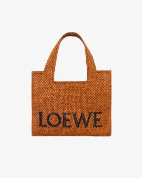 Loewe Women's Loewe Font Tote Small Bag  Honey Gold