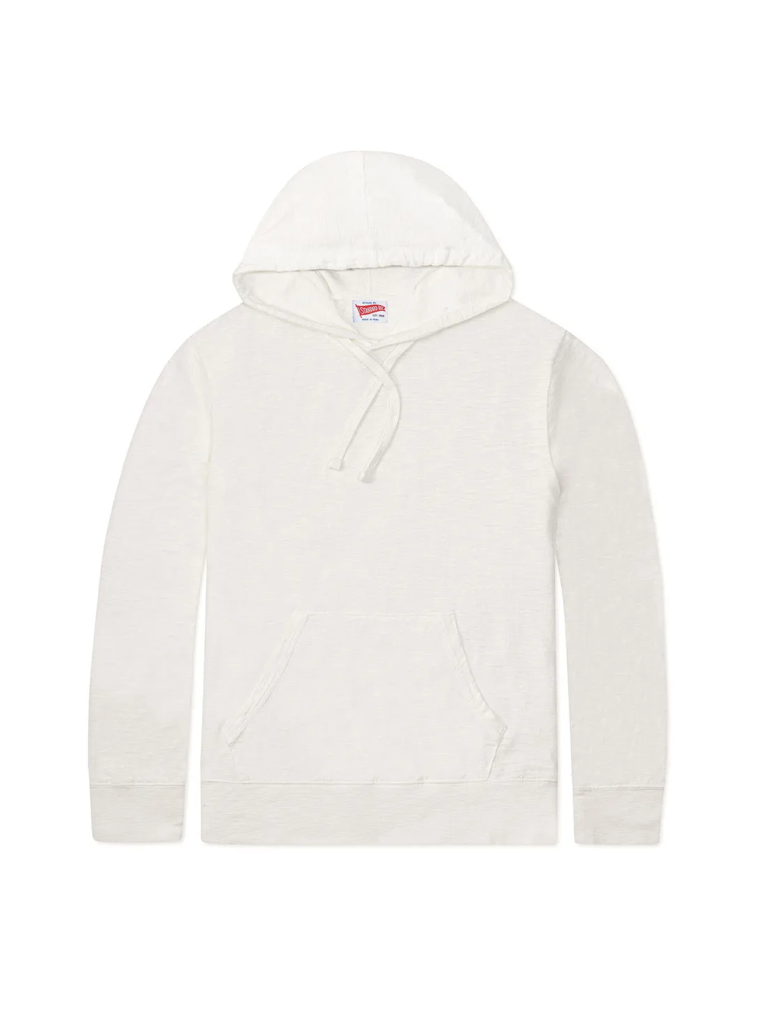 Long Sleeve Slub Hoodie - Arctic White