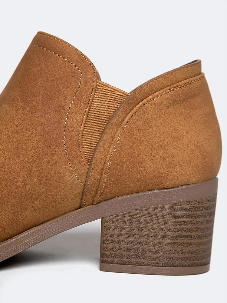 Low Heel Ankle Bootie