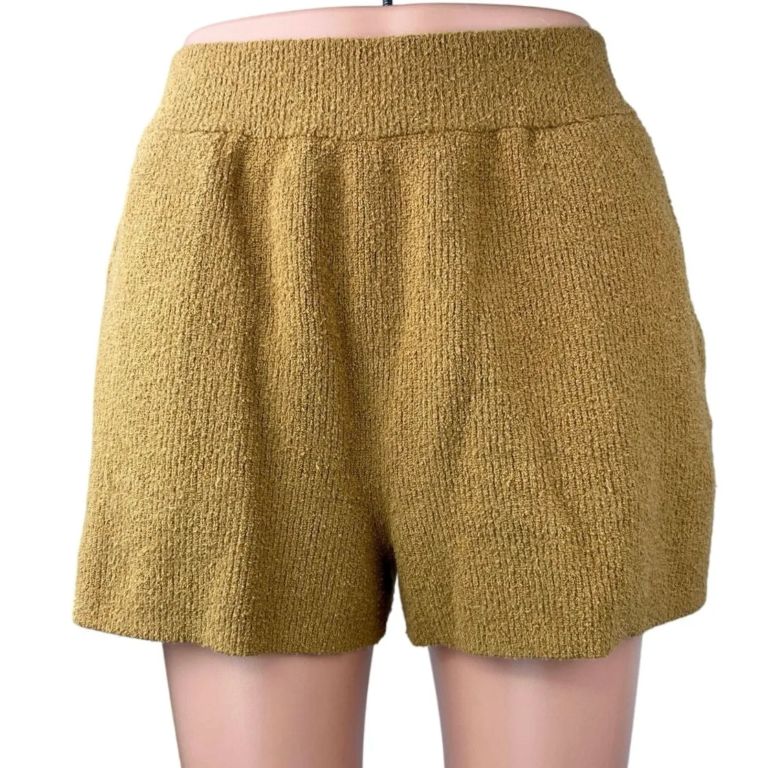 Madewell Holmdem Women's Brown Elastic Waist Pull On Pockets Sweater Shorts S