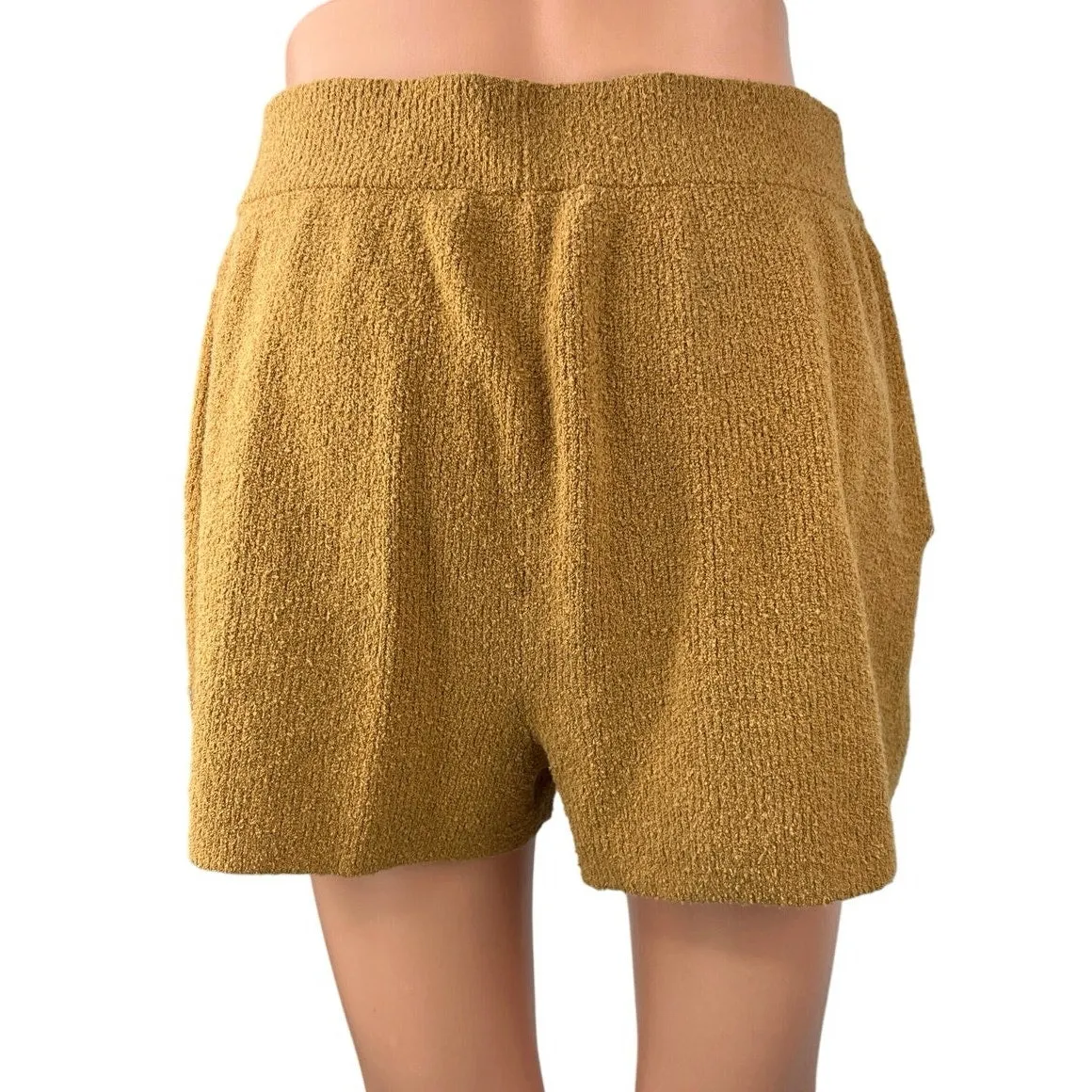 Madewell Holmdem Women's Brown Elastic Waist Pull On Pockets Sweater Shorts S