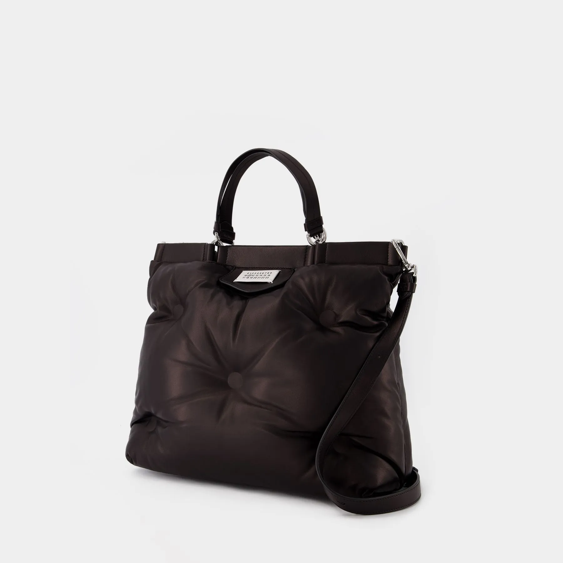 Maison Margiela  Glam Slam M Tote Bag in Black Leather