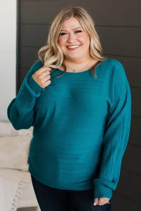 Make It Matter Knit Sweater- Teal