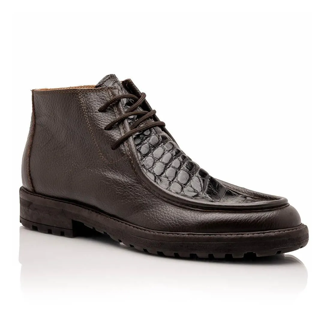 Mauri Brooklyn 2700 Men's Shoes Exotic Alligator / Time Calf-Skin Leather Boots (MA5631)