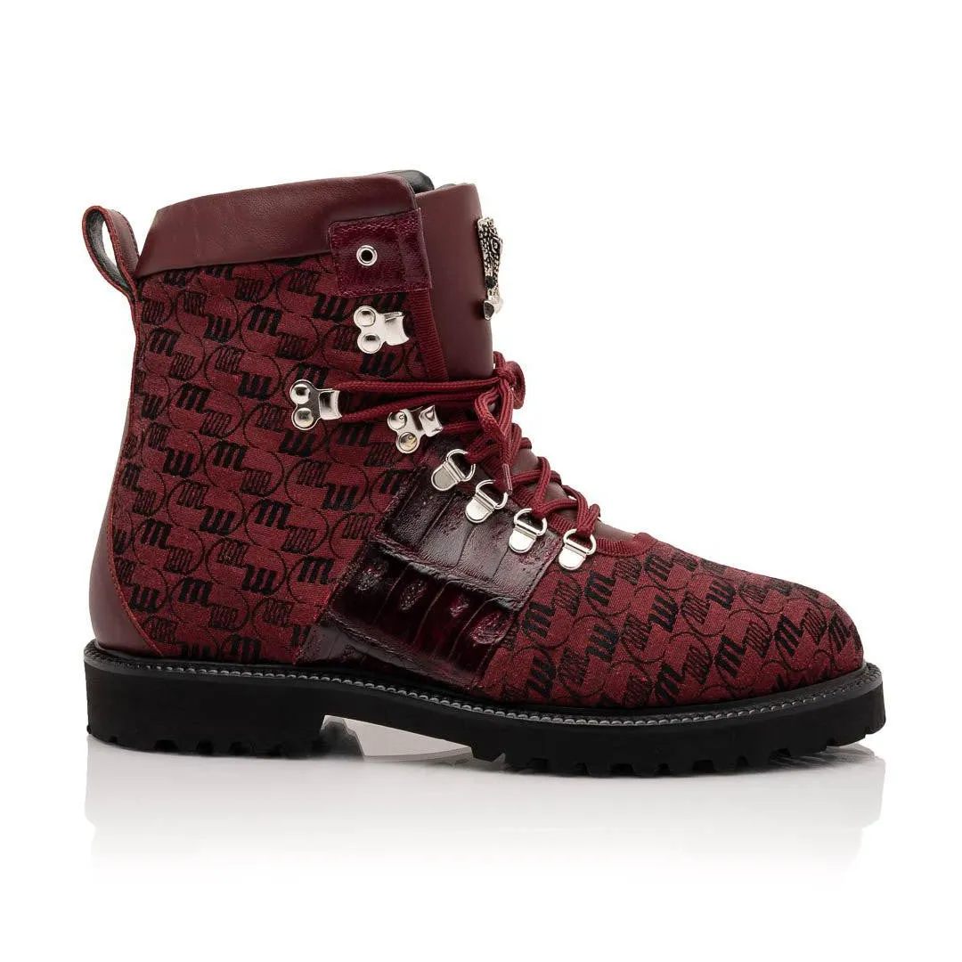 Mauri O.G 3272 Men's Shoes Exotic Crocodile / Ostrich / Fabric / Calf-Skin Leather Boots (MA5630)