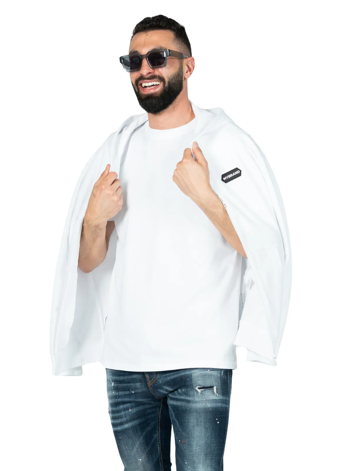 MB HEXAGON PATCH JACKET WHI | WHITE