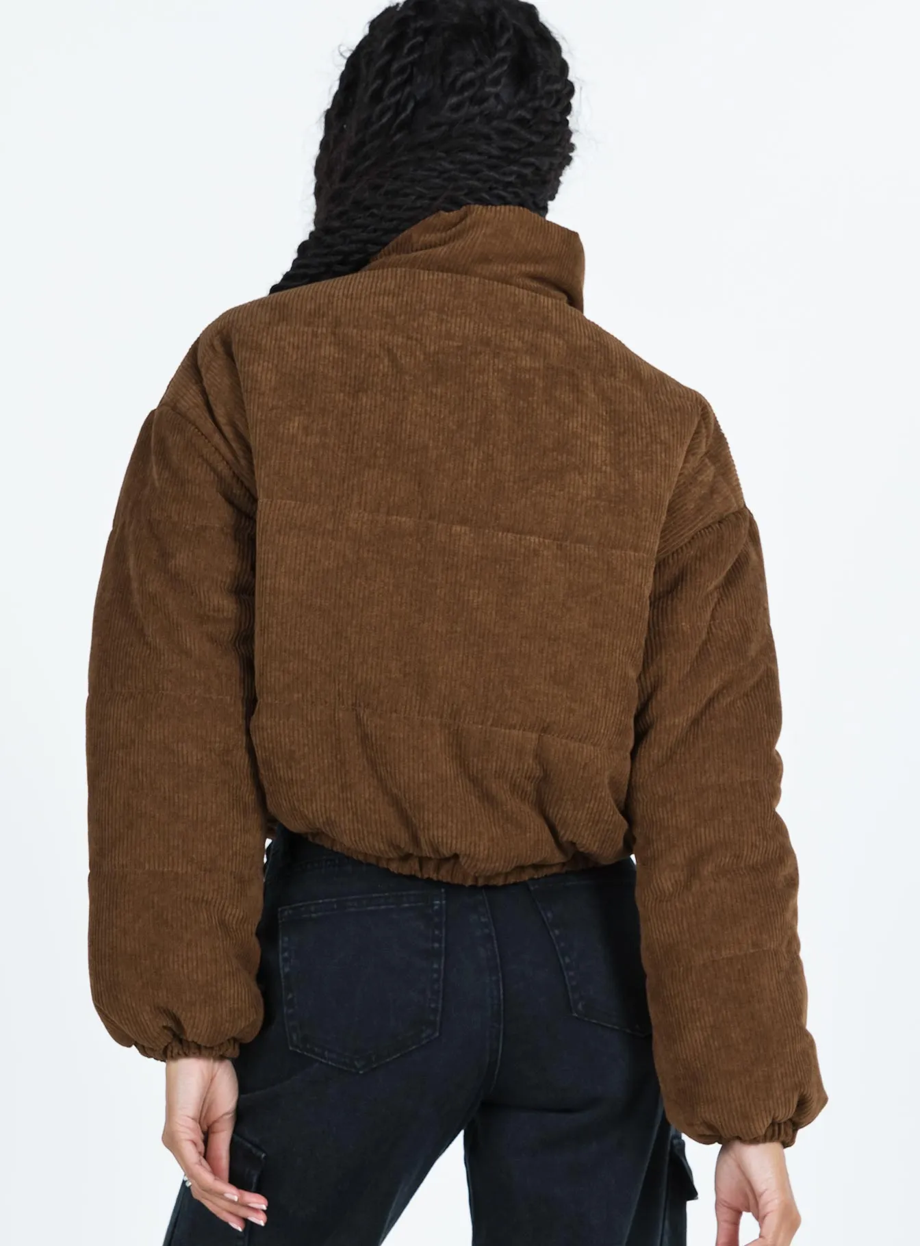 Mccloud Corduroy Puffer Jacket Brown