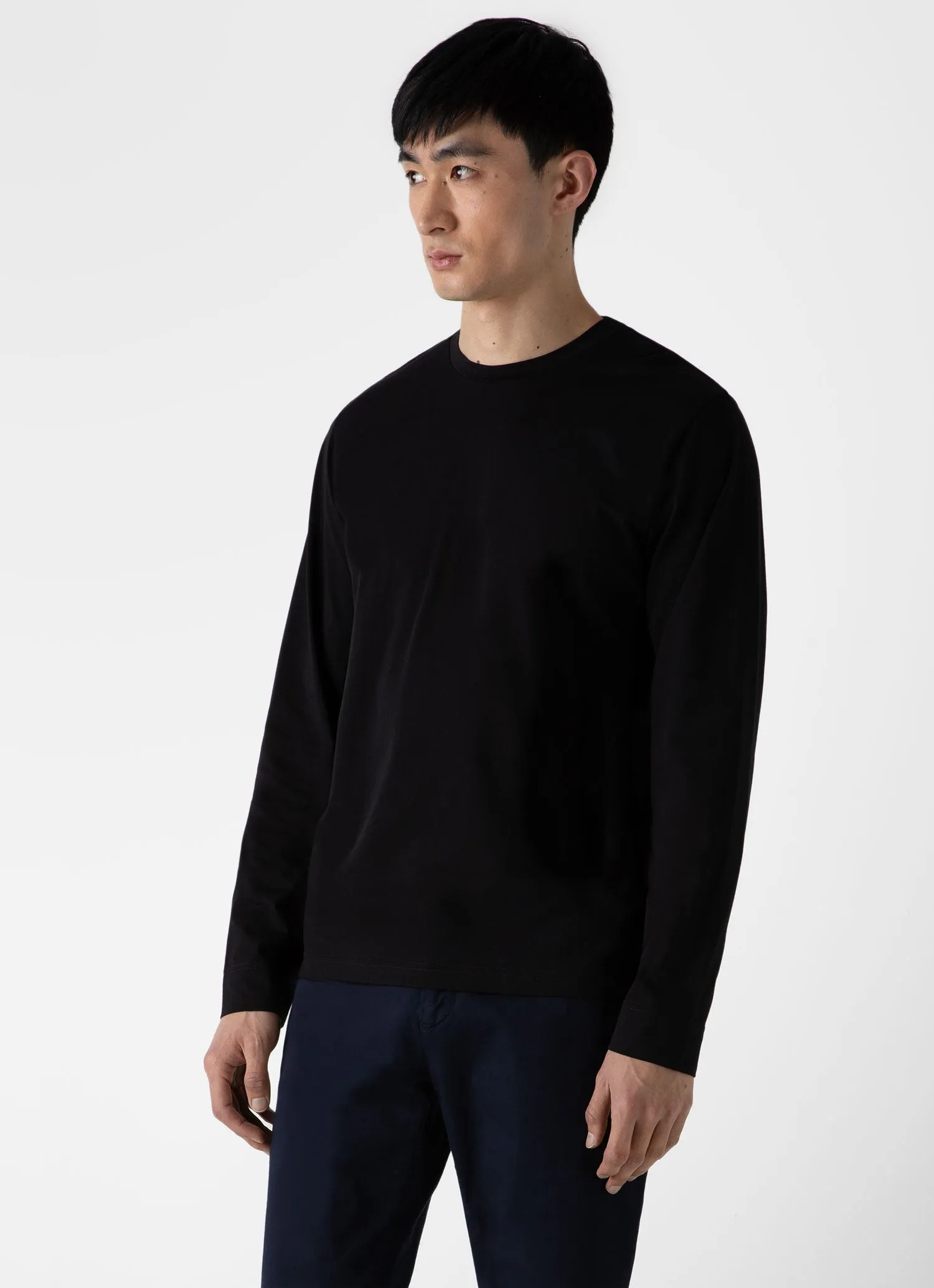 Men's Long Sleeve Riviera T-shirt in Black