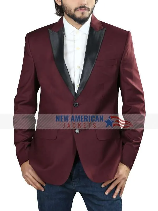 Mens Maroon Slimfit Tuxedo Jacket - New American Jackets