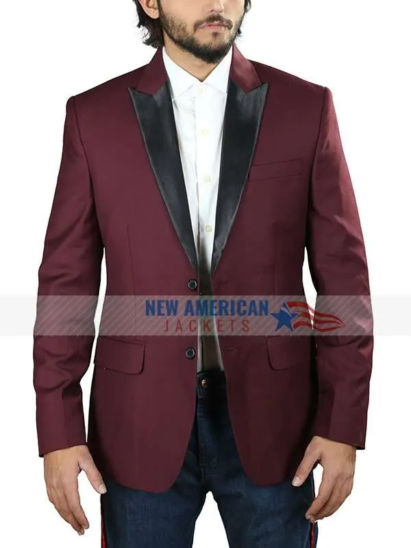 Mens Maroon Slimfit Tuxedo Jacket - New American Jackets