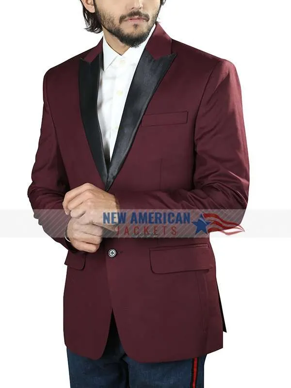 Mens Maroon Slimfit Tuxedo Jacket - New American Jackets