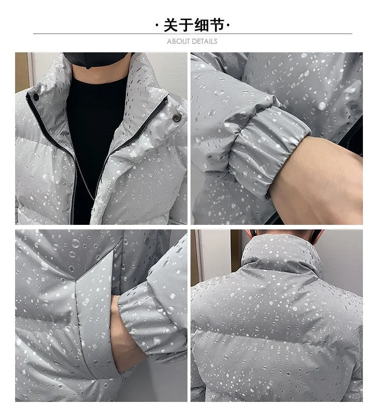 Men's Winter Casual Polyester Korean Version Baseball Collar Jacket