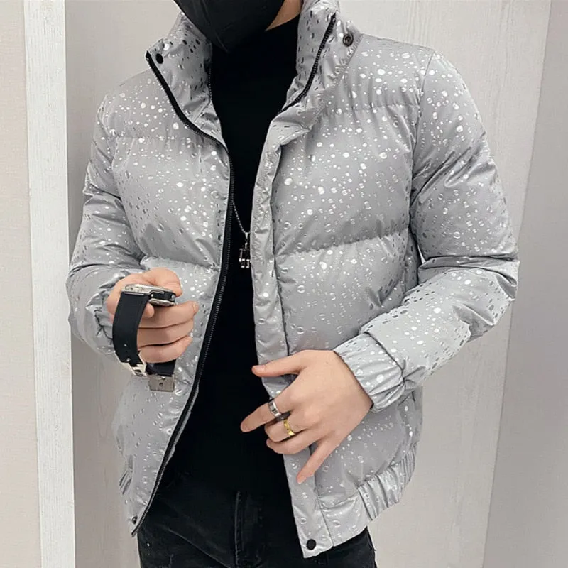 Men's Winter Casual Polyester Korean Version Baseball Collar Jacket