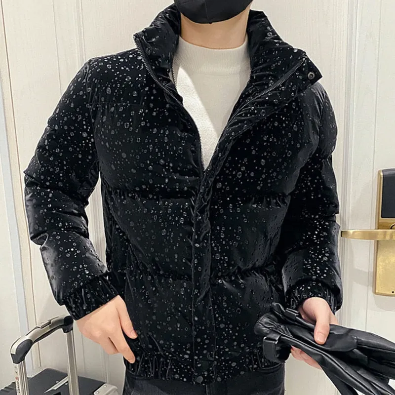 Men's Winter Casual Polyester Korean Version Baseball Collar Jacket