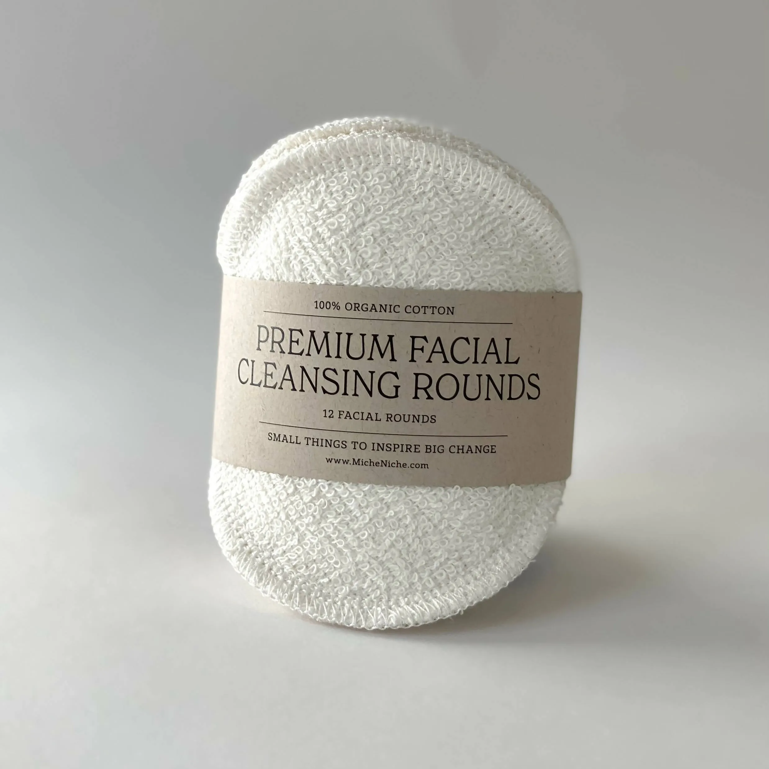 Miche Niche - Premium Organic Cotton Facial Cleaning Rounds 12 Count