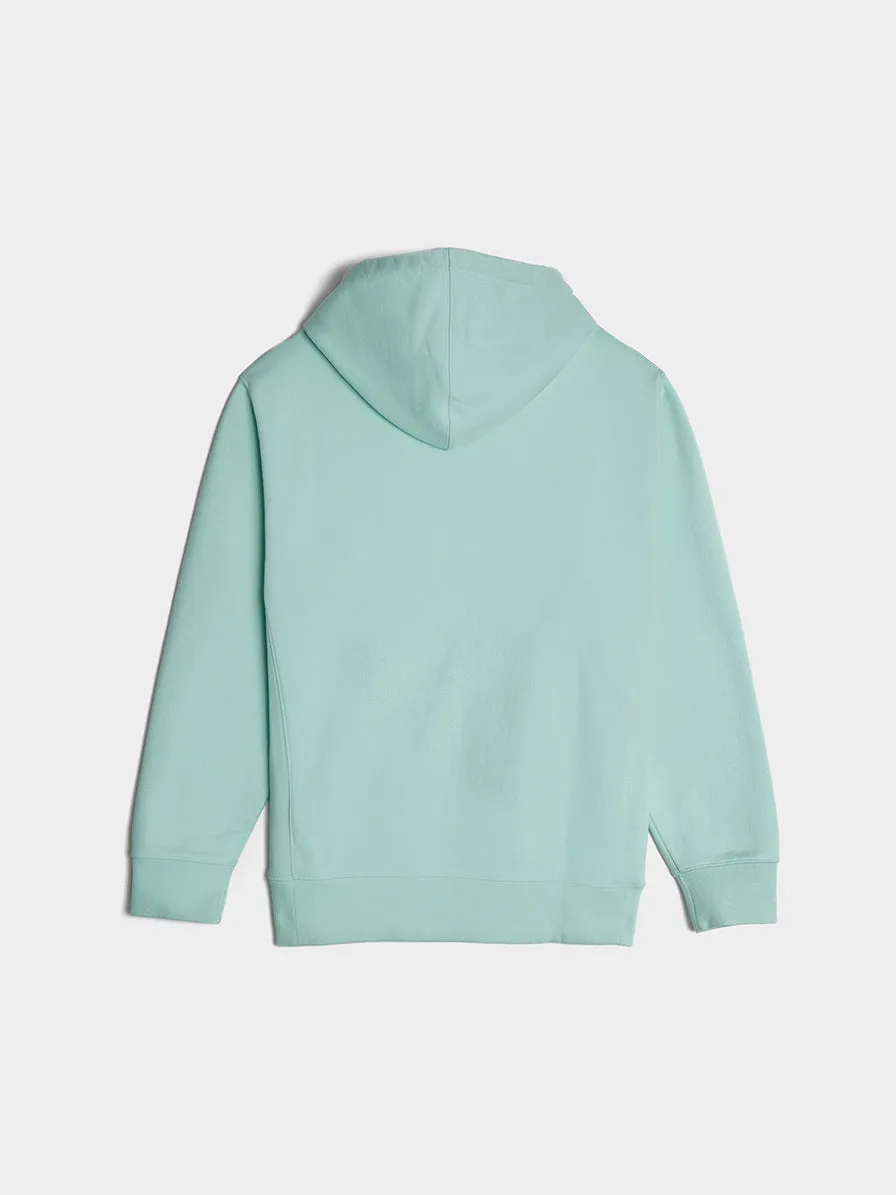 Mini Handwriting Relaxed Hoodie, Mist Green