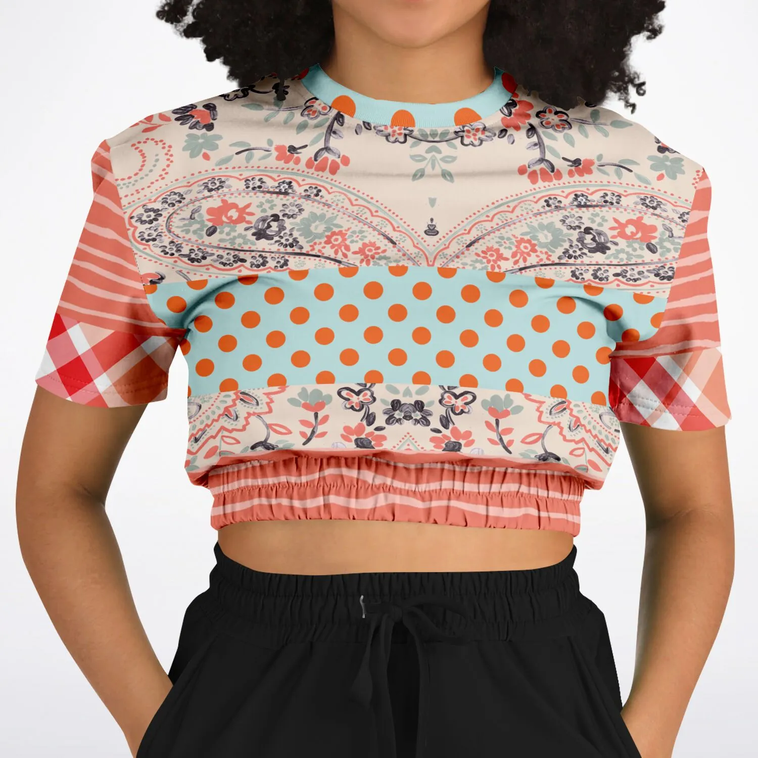 Mint Julep Short Sleeve Cropped Sweater