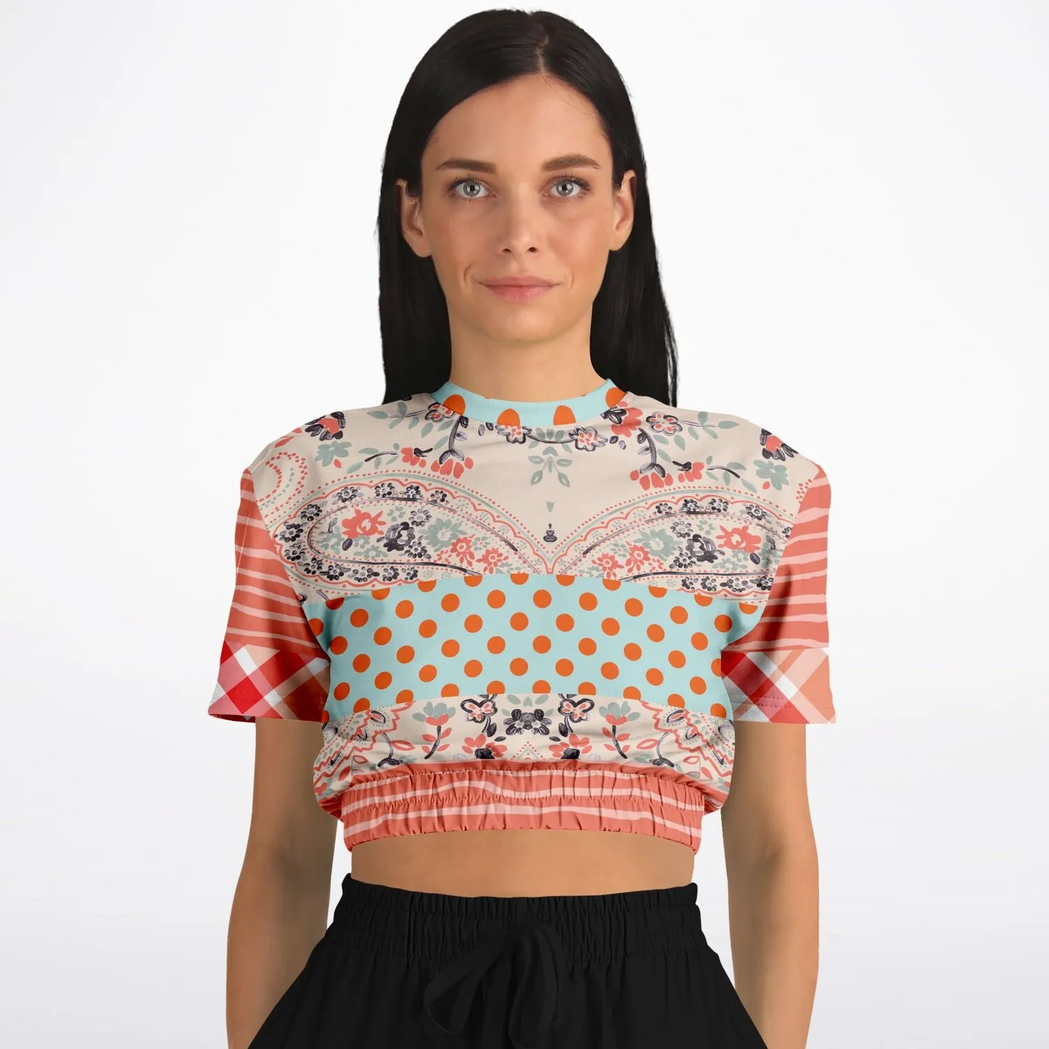 Mint Julep Short Sleeve Cropped Sweater