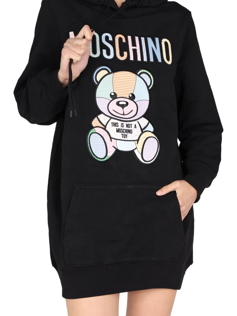 Moschino Teddy Bear Motif Drawstring Hoodie