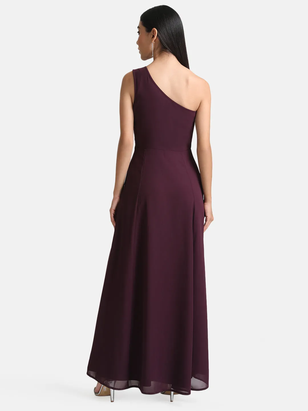 One Shoulder Embellished Maxi Dress