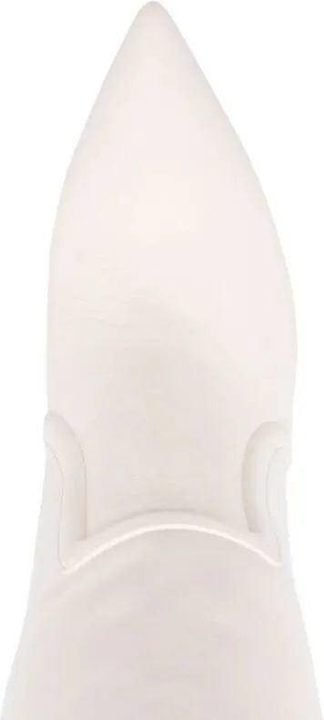 Paris Texas Stiletto 85mm leather boots White