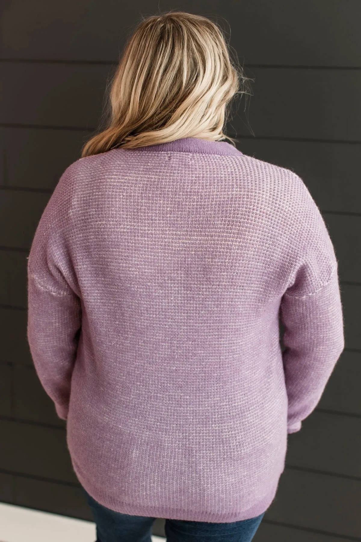 Perfectly Matched Knit Sweater- Dusty Plum