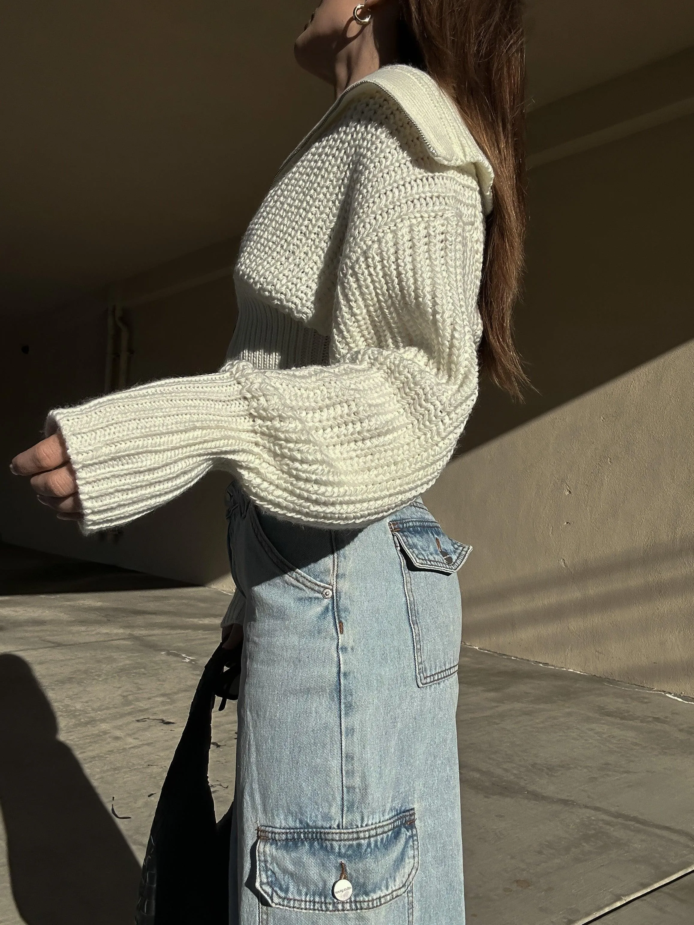 Polar Plunge Crop Sweater - FINAL SALE