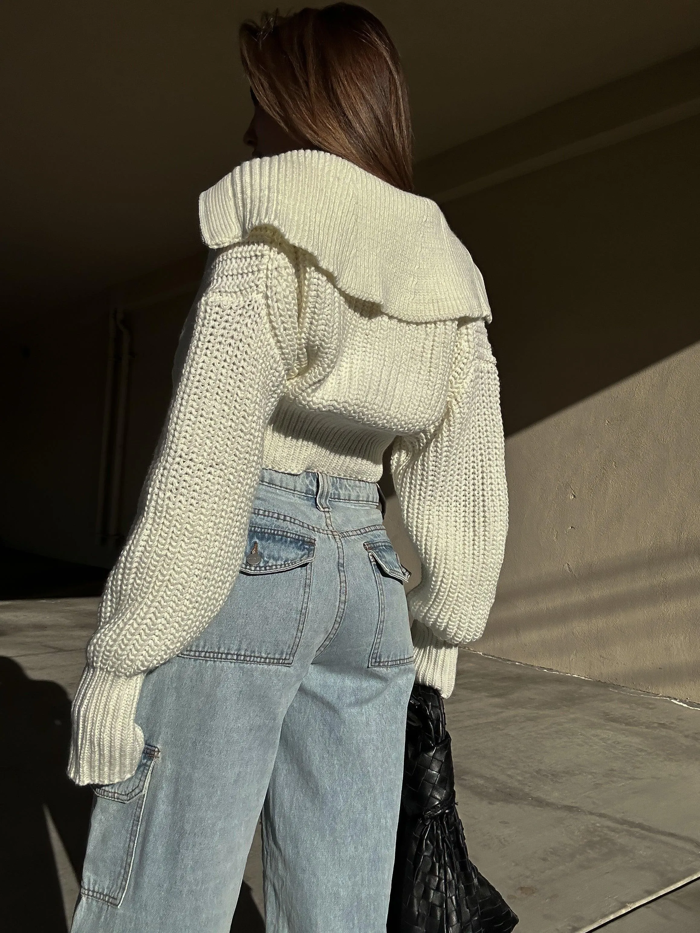 Polar Plunge Crop Sweater - FINAL SALE