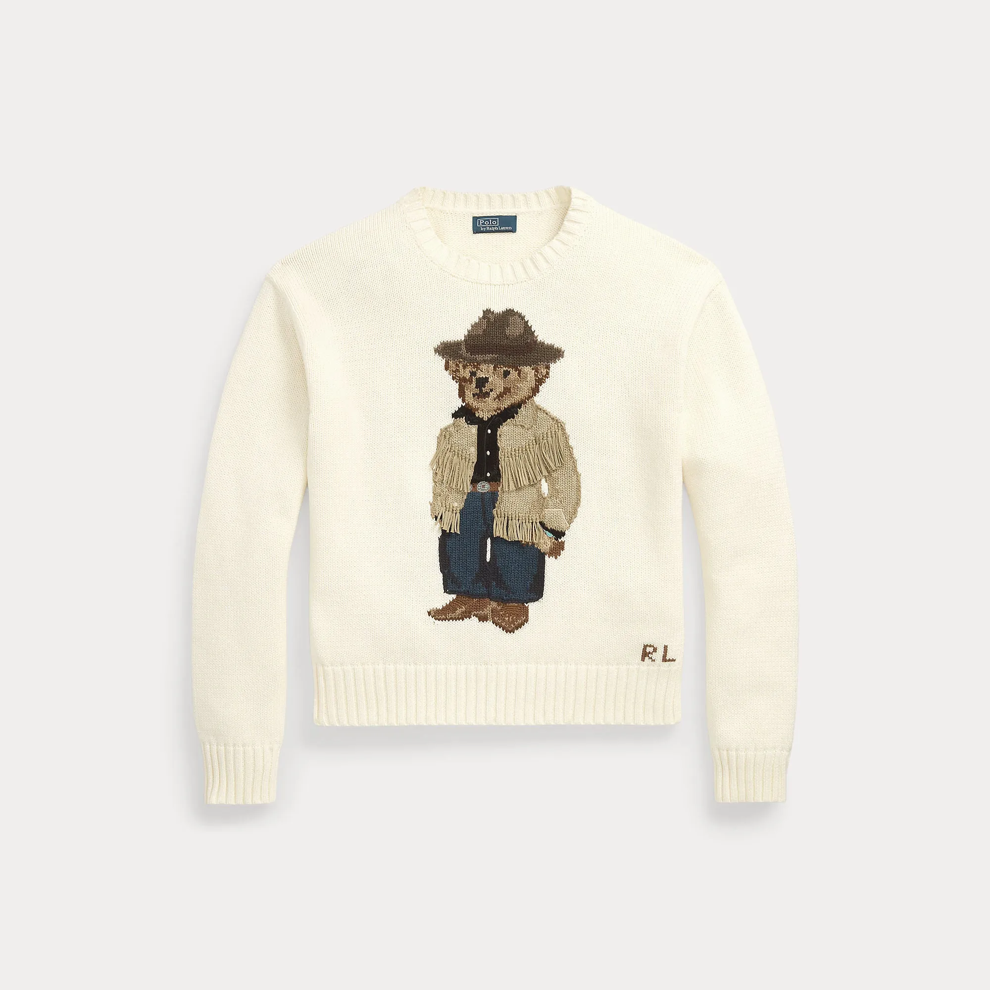 POLO BEAR COTTON CREWNECK SWEATER