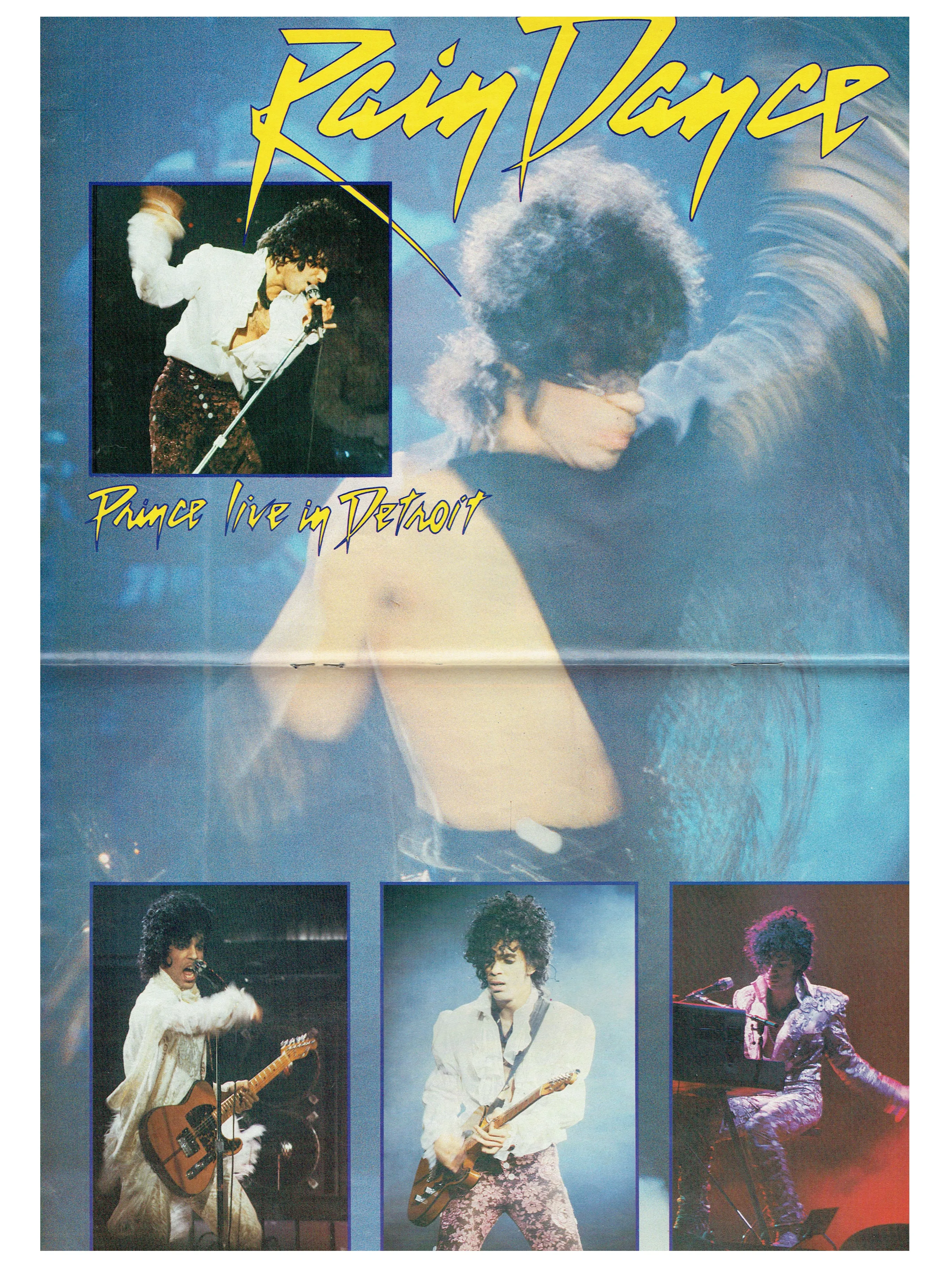 Prince – Magazine Kerrang Cover Plus Centre Fold & 5 Page Article Preloved: 1985