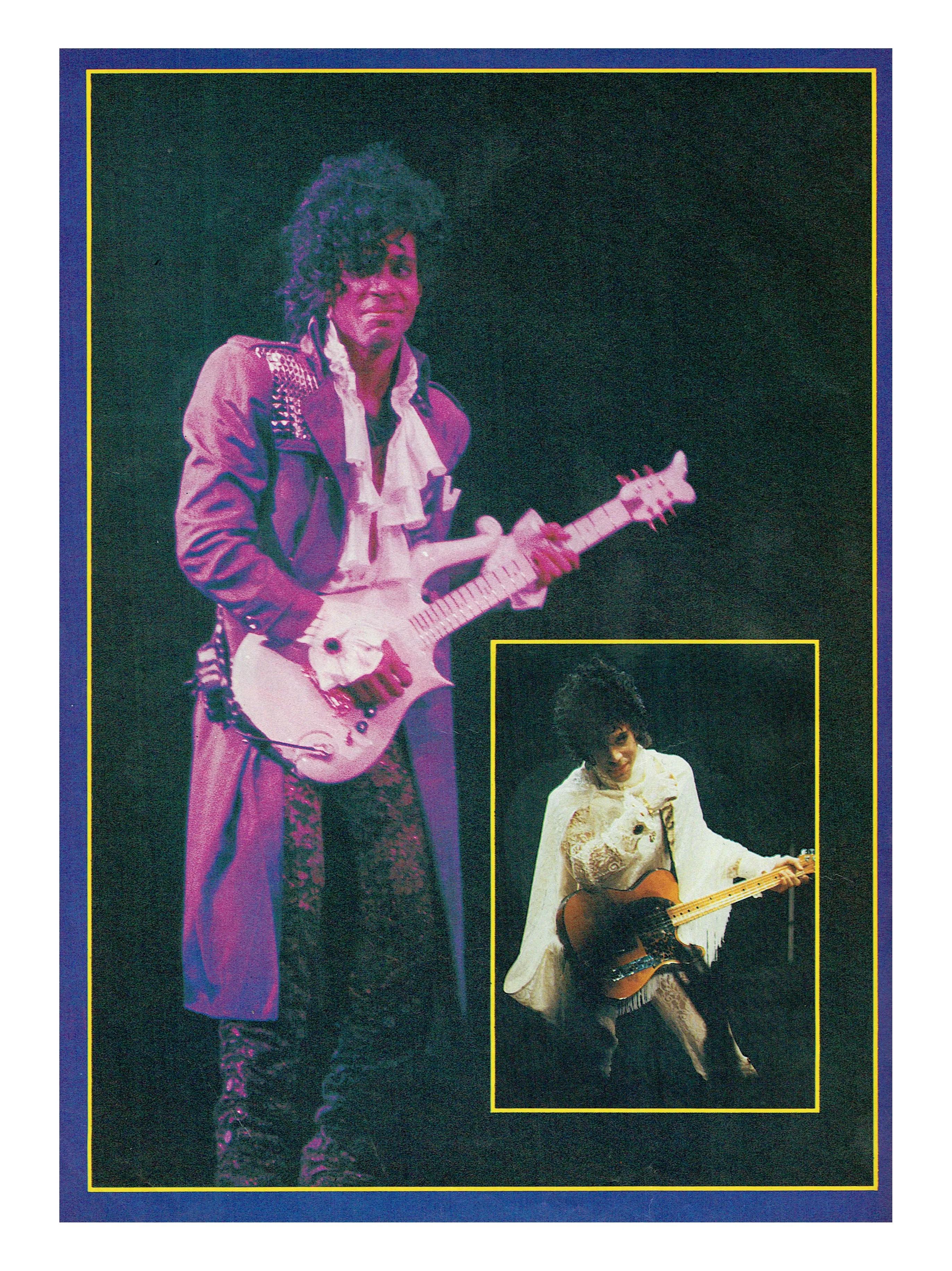 Prince – Magazine Kerrang Cover Plus Centre Fold & 5 Page Article Preloved: 1985